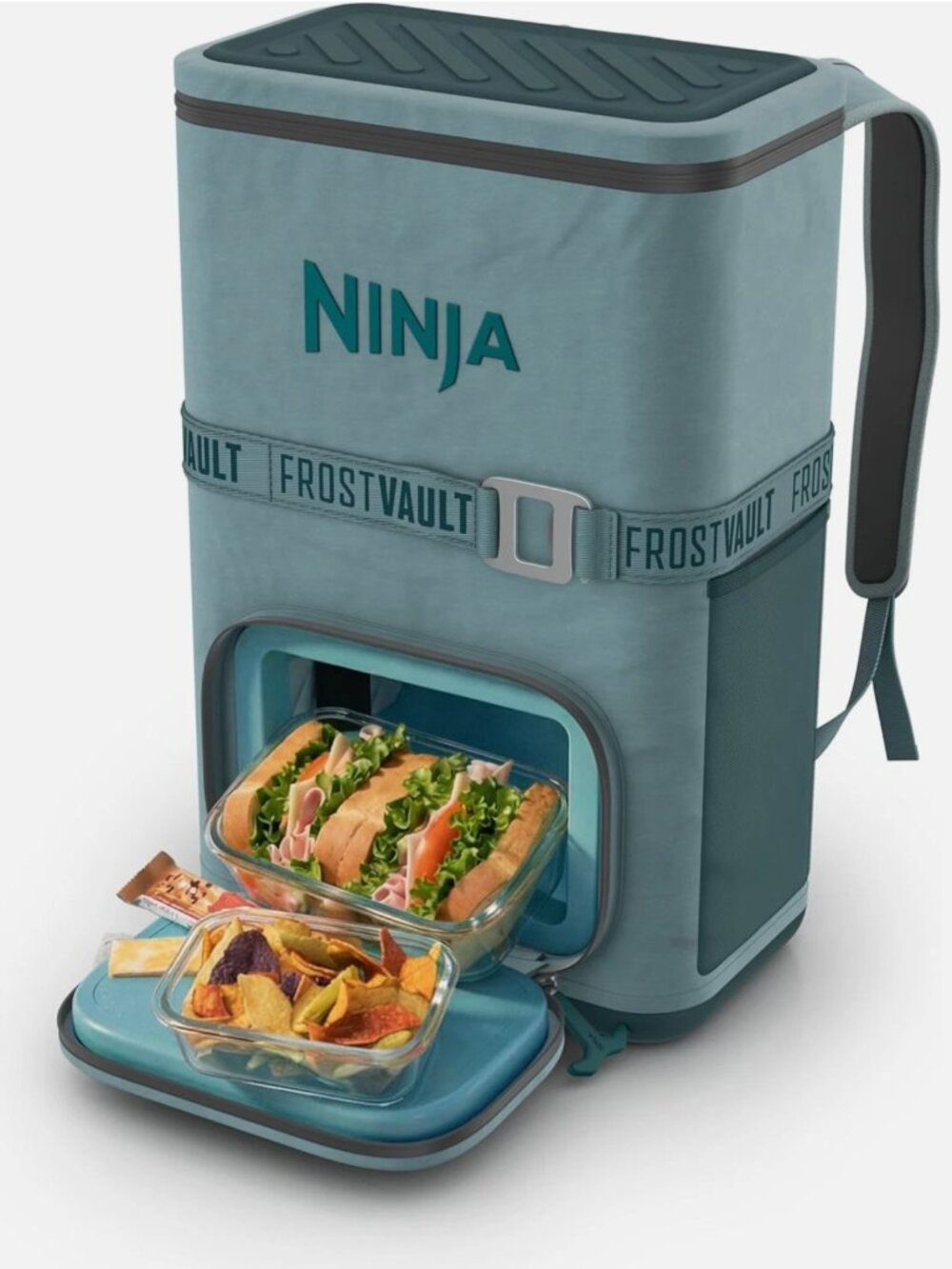 Ninja Backpack Cooler, Frostvault Go 24 Can Soft Cooler Leakproof Zipper FF124TL